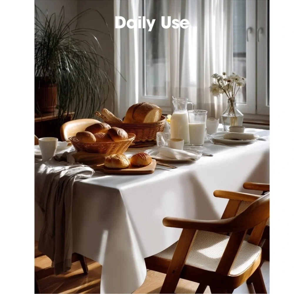 Sturdy & Elegant 12-Pack White Table Cloths, 54